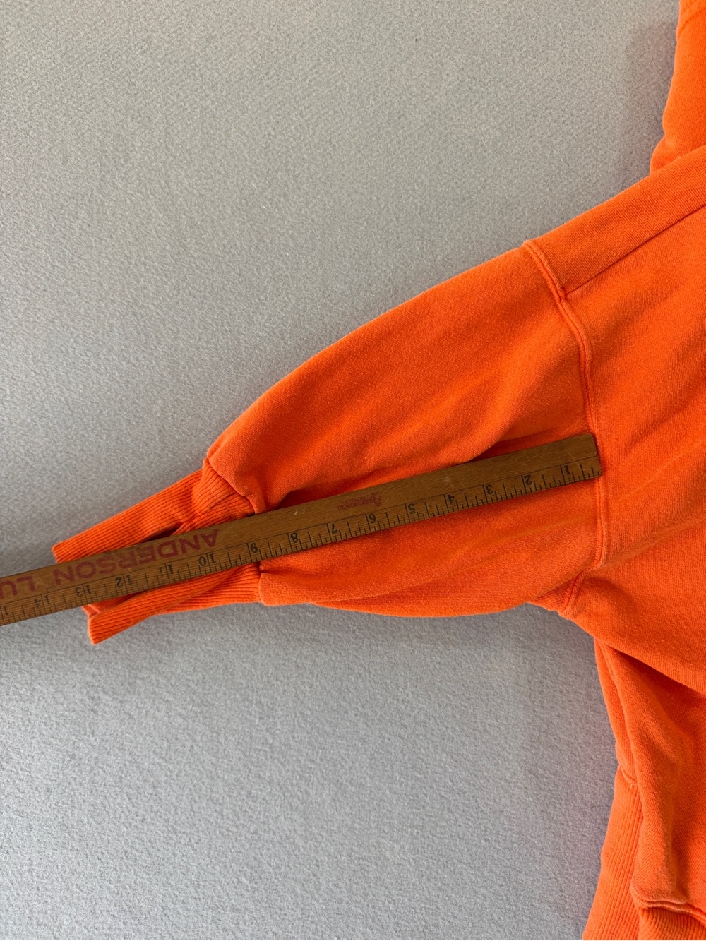 We The Free Orange Oversized Sweatshirt Womens XS Exposed Seam Pullover - Picture 10 of 16